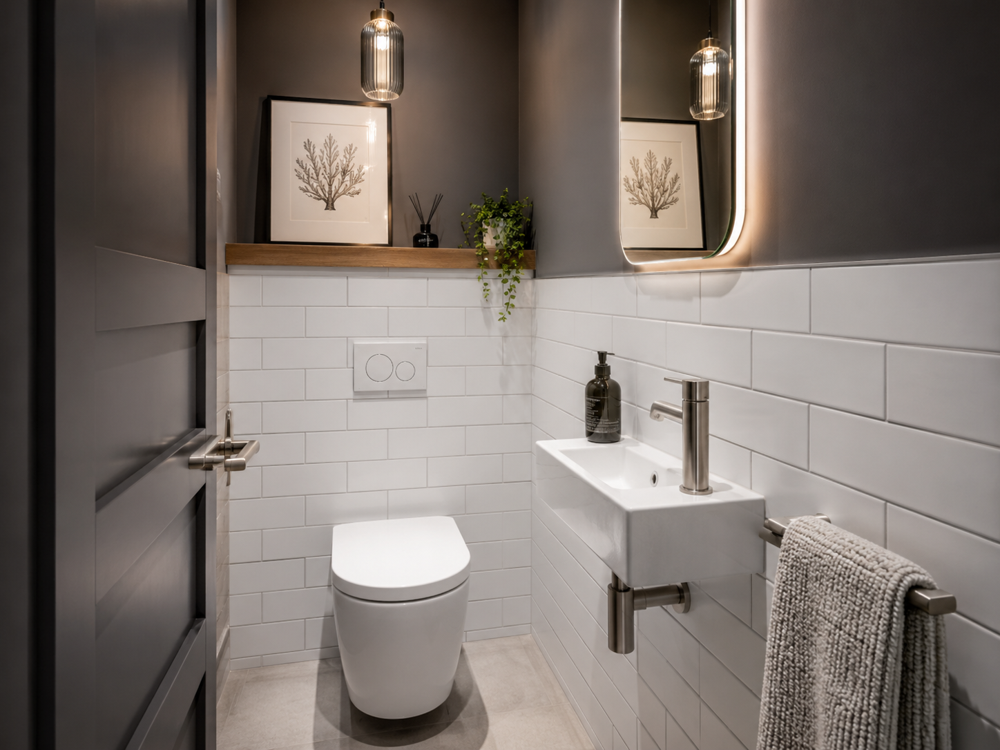 Compact downstairs cloakroom